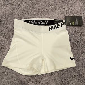 XS White Nike Pro Compression Shorts